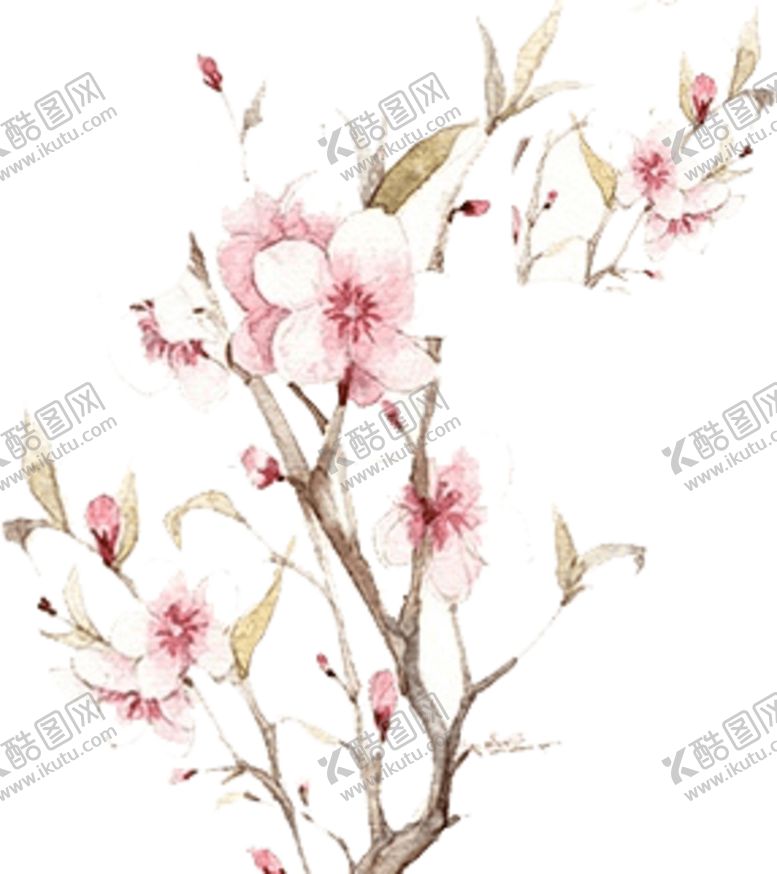 编号：92539807071142492806【酷图网】源文件下载-水墨传统国风花朵