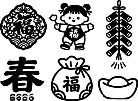 2025年春节元素图案集合