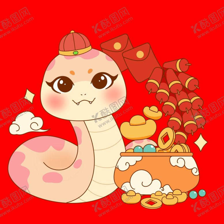 编号：80726101142010258178【酷图网】源文件下载-蛇年插画
