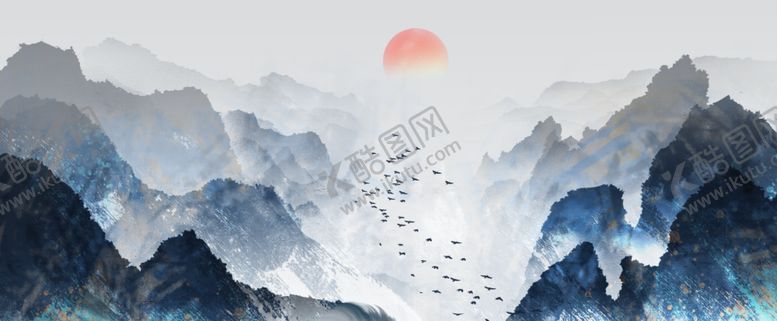 编号：95053809281309275872【酷图网】源文件下载-水墨山水