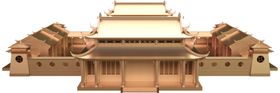 手绘古建筑