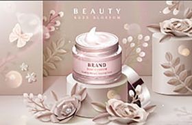 创意花卉化妆品图片