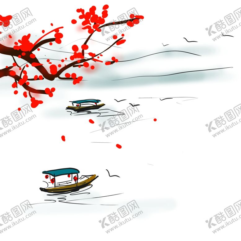 编号：66848111230817238085【酷图网】源文件下载-水墨梅花
