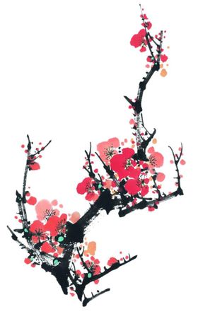 中国风水墨梅
