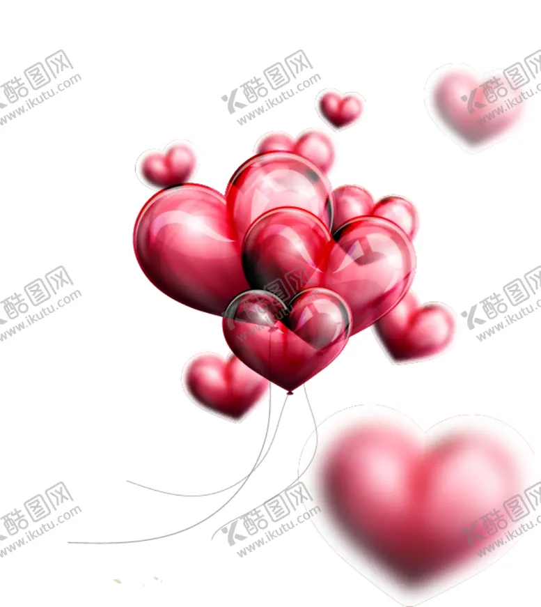 编号：81108404270049305814【酷图网】源文件下载-爱心气球背景图片