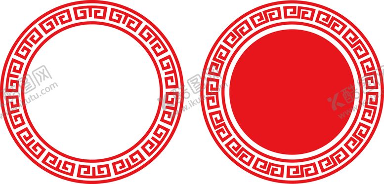 编号：40215809161812234106【酷图网】源文件下载-中国风传统复古边框中式圆形框架