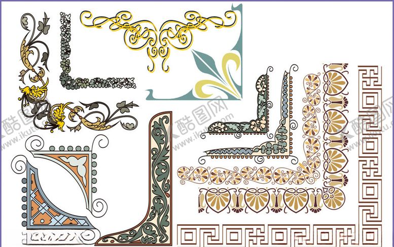 编号：26441510091701264963【酷图网】源文件下载-花纹花边边框角花