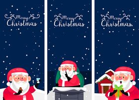 圣诞季圣诞老人X展架背景