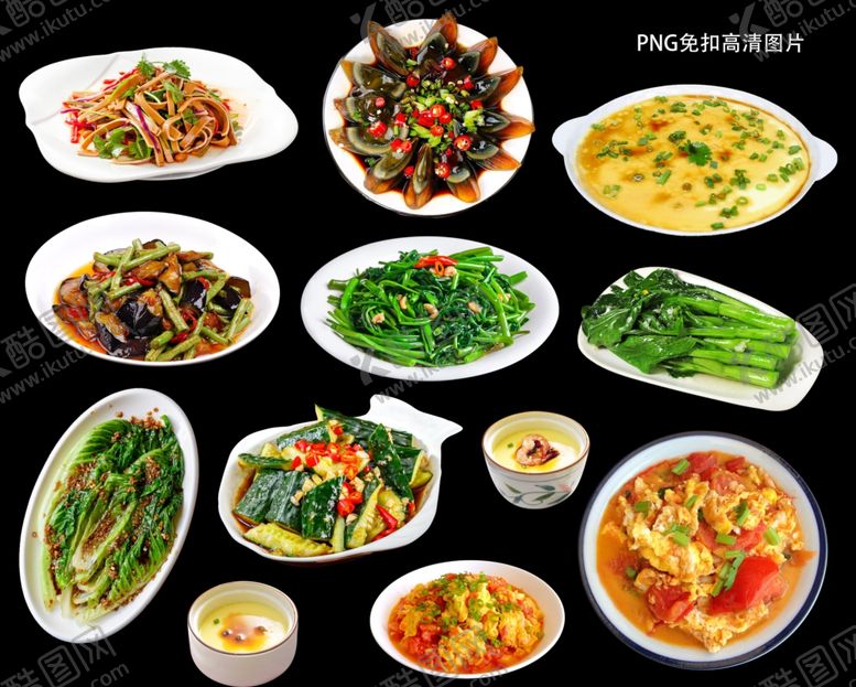 编号：77562202150247365535【酷图网】源文件下载-青菜蒸蛋凉菜