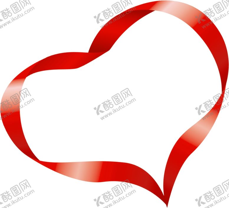 编号：28054110161120166884【酷图网】源文件下载-心形红色飘带