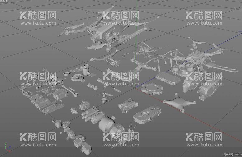 编号：86813111131849335450【酷图网】源文件下载-C4D模型无人机