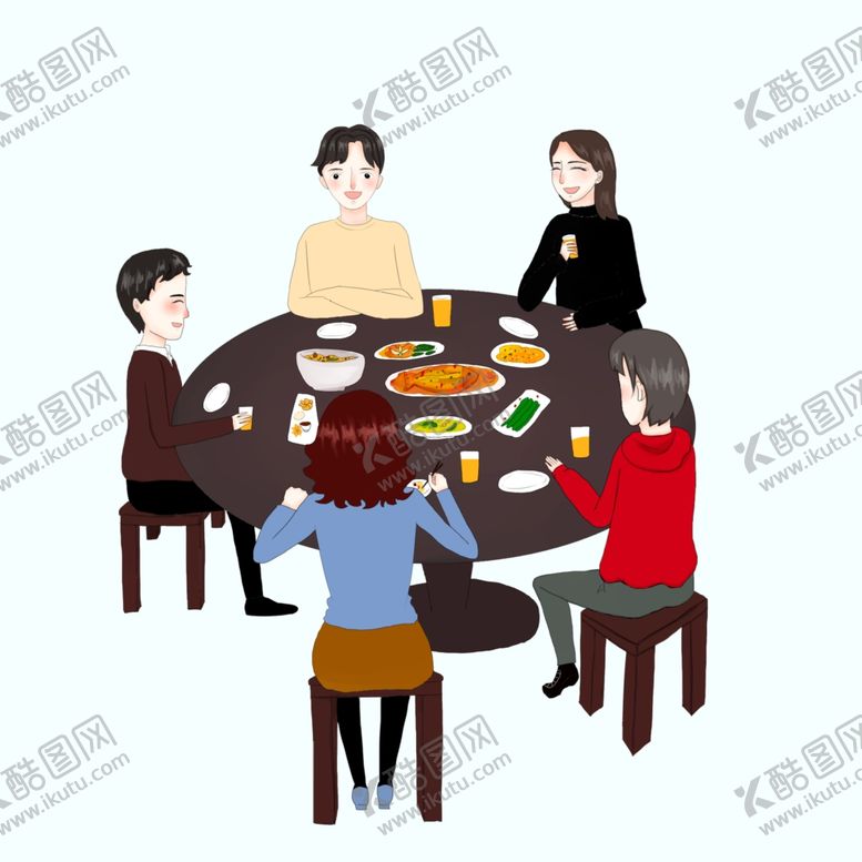 编号：32937707051034216535【酷图网】源文件下载-卡通家庭