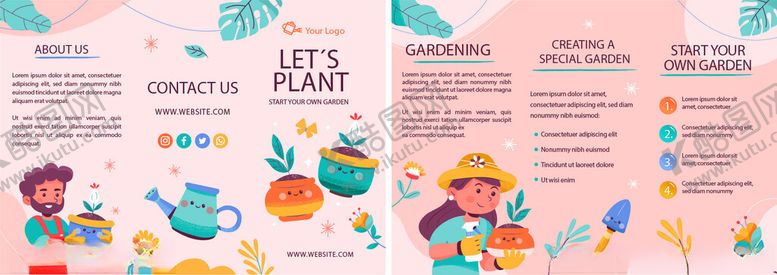 编号：96605110150115325200【酷图网】源文件下载-园艺种植插画场景