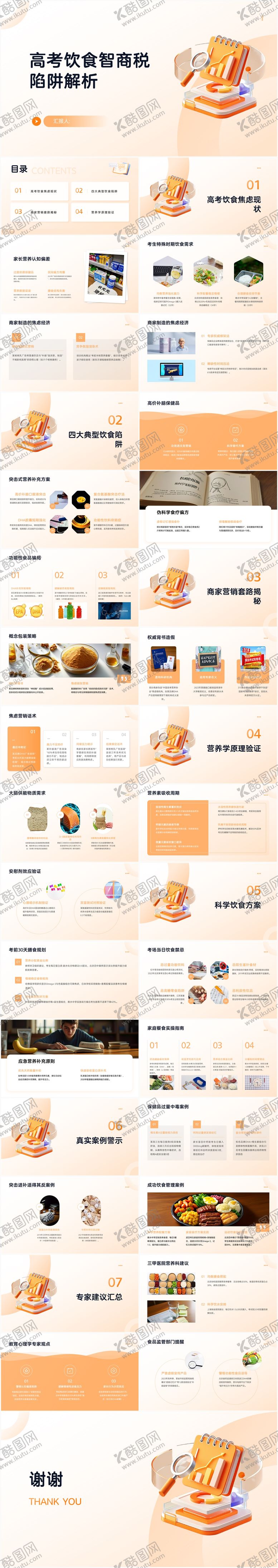 编号：59558707081557419551【酷图网】源文件下载-高考饮食智商税陷阱解析PPT