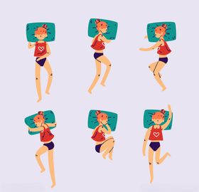 睡姿眠状态生理现象夜晚