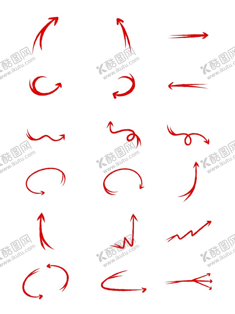 编号：78545509100127296305【酷图网】源文件下载-手绘简约箭头