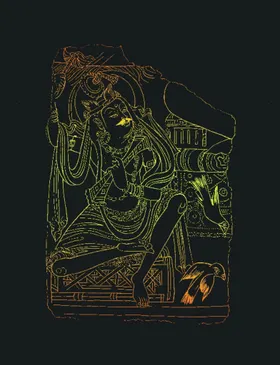 敦煌壁画线描人物稿伎乐表演人物石窟
