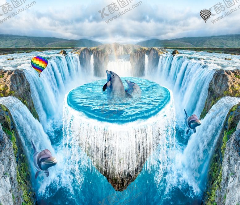 编号：94383410301831436384【酷图网】源文件下载-3D瀑布