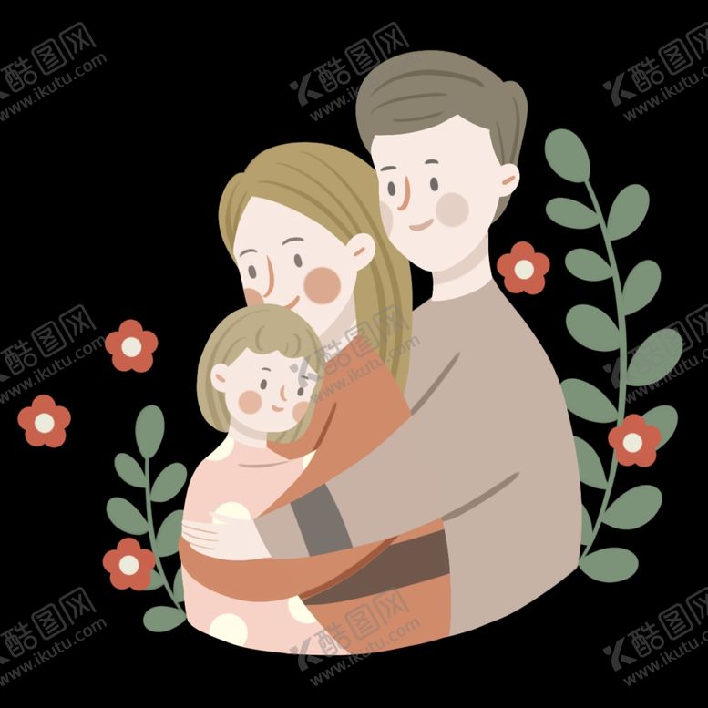 编号：97063507010227087836【酷图网】源文件下载-一家人插画装饰图案