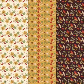 复古风多彩花纹图案集合