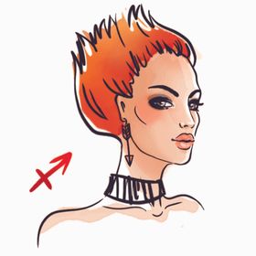 手绘美女头像
