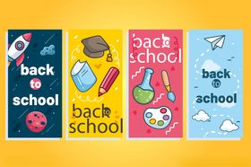 多彩返校季插画