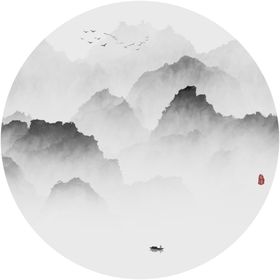 新中式抽象意境水墨画