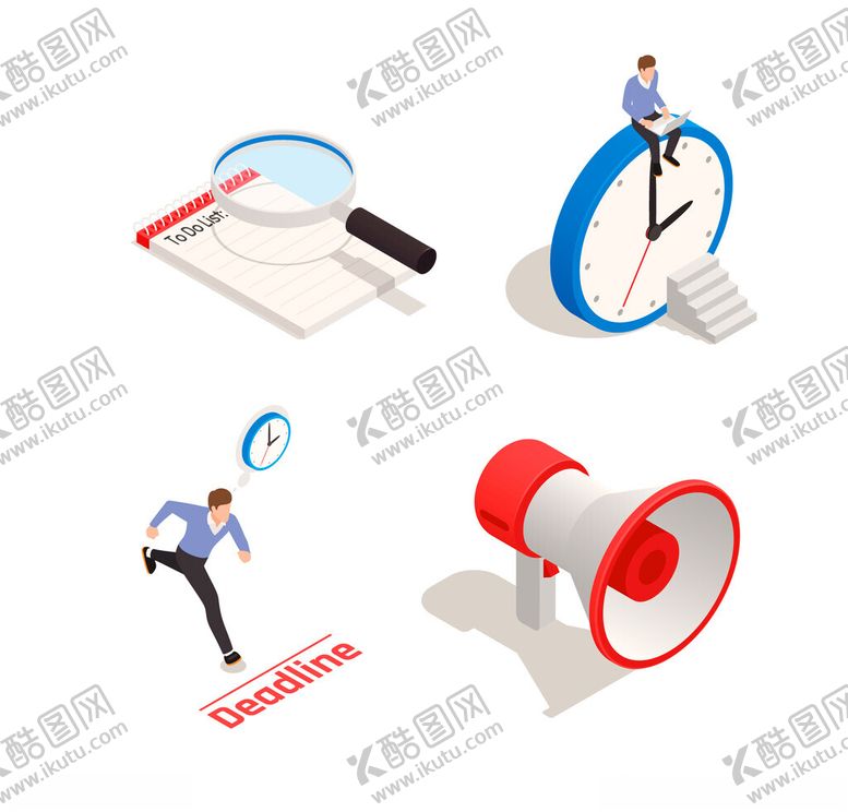 编号：73889402271128413545【酷图网】源文件下载-等距商业商务图标插画元素