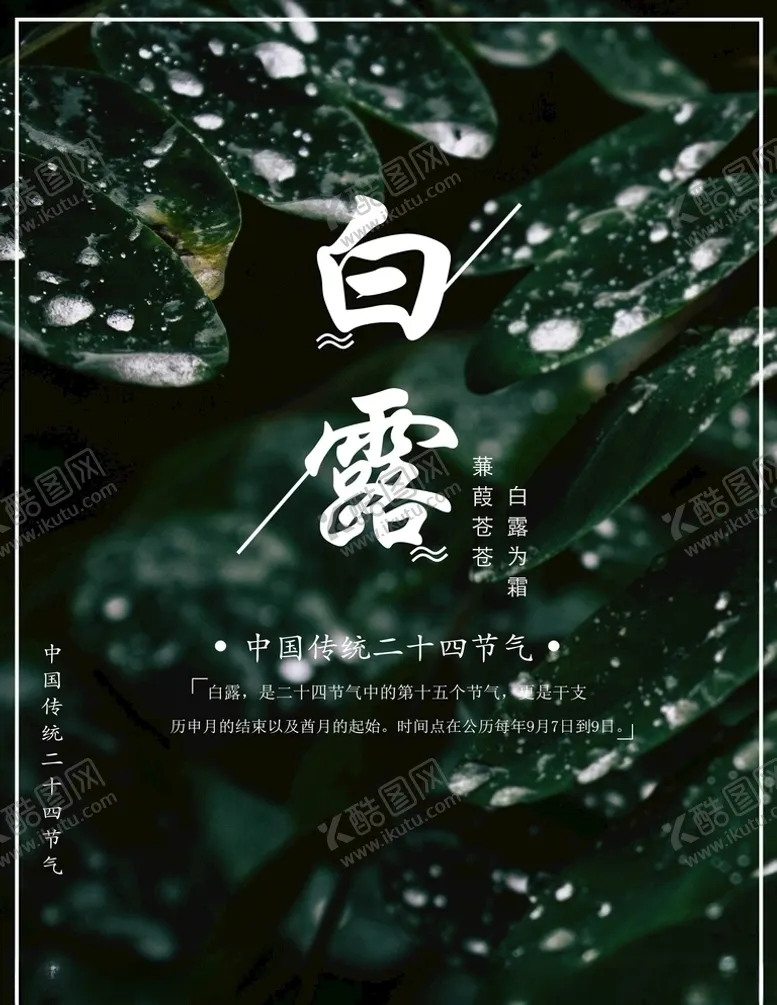 编号：56901305032023243825【酷图网】源文件下载-白露