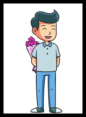 手绘男人男孩动画卡通动画卡通