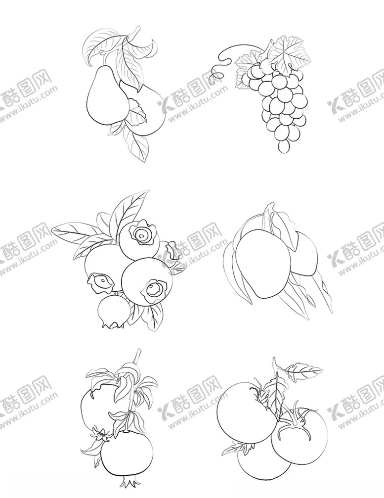 编号：48891003280157245231【酷图网】源文件下载-水果线条