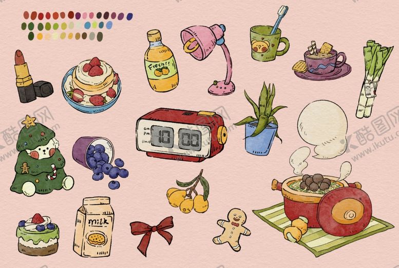 编号：88296604031139191334【酷图网】源文件下载-小物件手绘