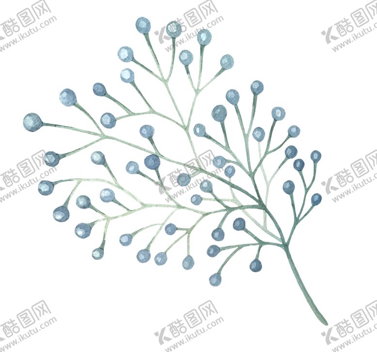 编号：94445511020207191026【酷图网】源文件下载-水彩植物