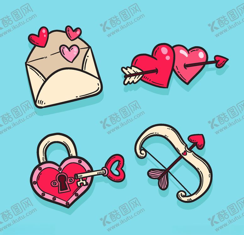 编号：37706105101202121180【酷图网】源文件下载-浪漫情人节元素