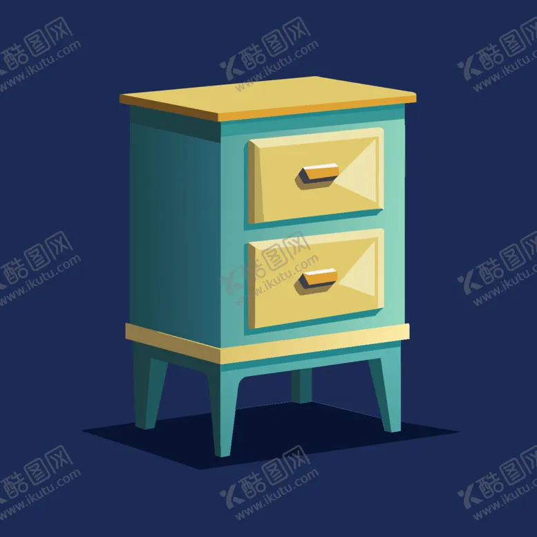 编号：53943401150538401067【酷图网】源文件下载-床头柜矢量图