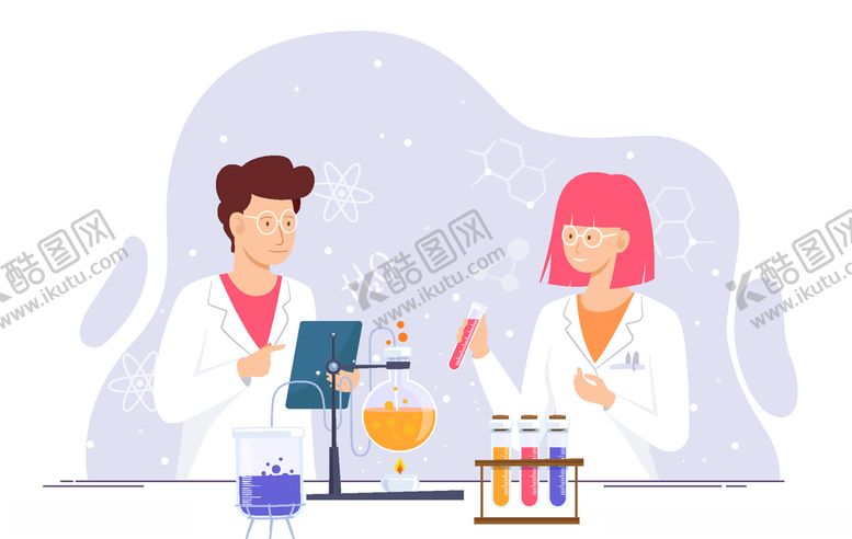 编号：43144109272224581389【酷图网】源文件下载-化学实验主题插画
