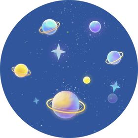 梦幻金色创意星空素材