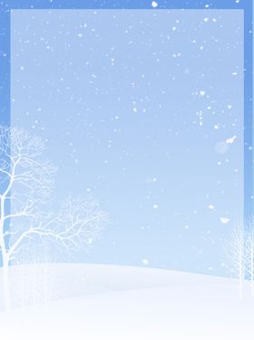 蓝色梦幻唯美雪