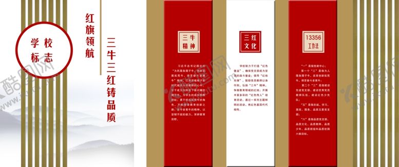 编号：98851805050744081371【酷图网】源文件下载-校园领航工作文化墙