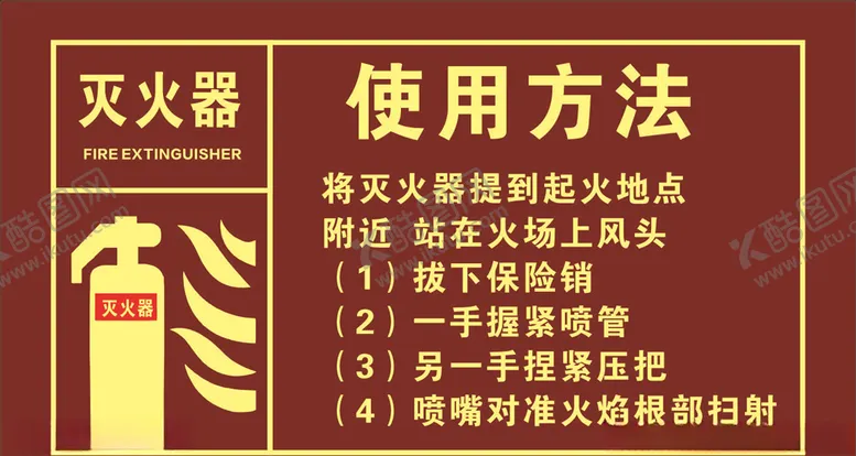 编号：29040104010428069202【酷图网】源文件下载-灭火器的使用方法