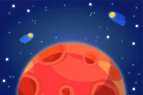 火星背景红色球类地行宇宙太阳系