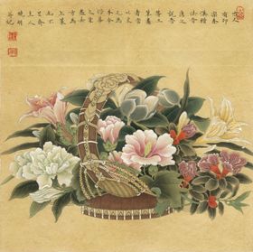 中式古典花鸟工笔画