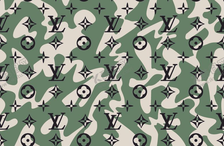 编号：26989509241000118904【酷图网】源文件下载-大牌lv迷彩男装数码印