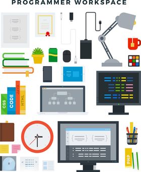 程序员工作场景元素集合