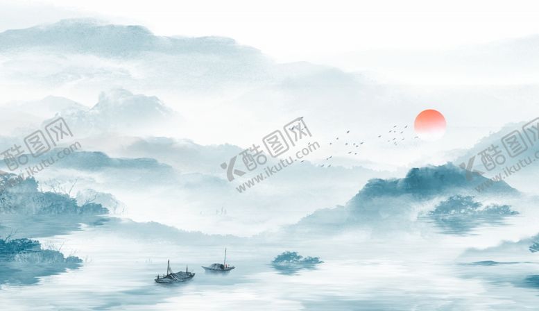 编号：49684201211249258157【酷图网】源文件下载-水墨山水背景