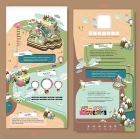 卡通风格活动宣传折页设计