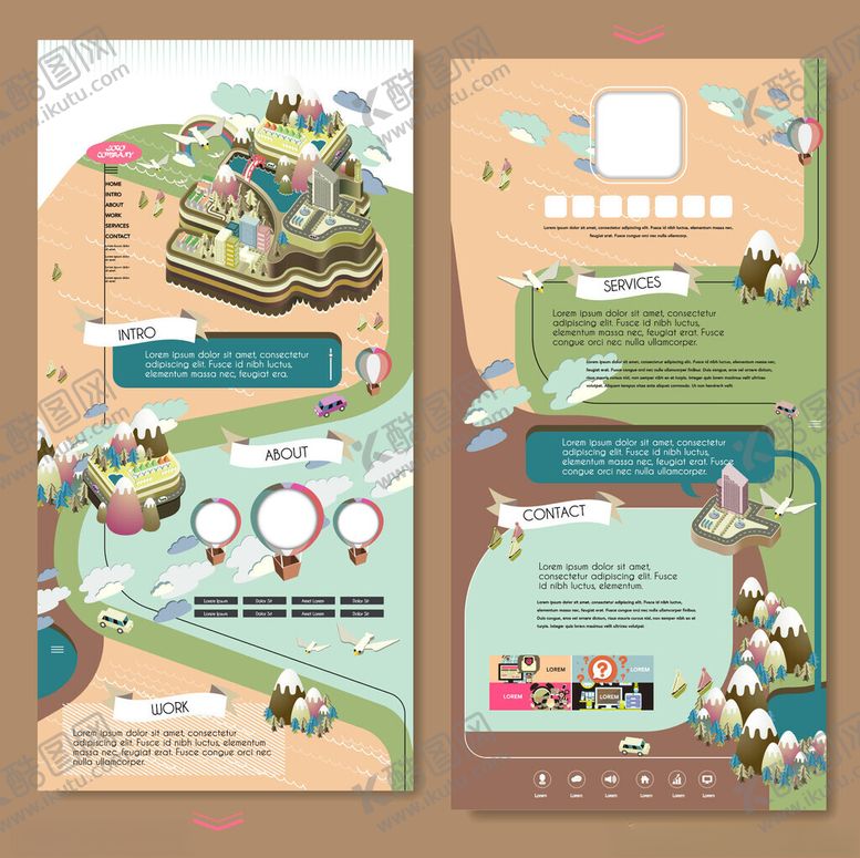 编号：86524904022055195185【酷图网】源文件下载-卡通风格活动宣传折页设计