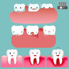 牙齿疾病卡通