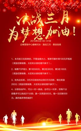 营销冲刺激励海报