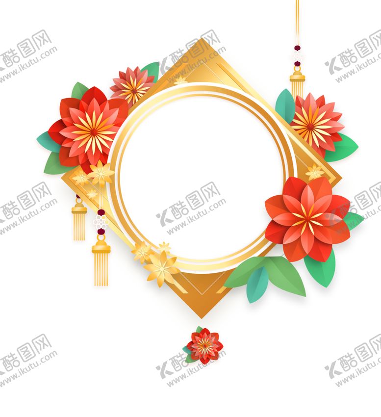 编号：92744204122352503873【酷图网】源文件下载-新年海报背景元素PNG素材